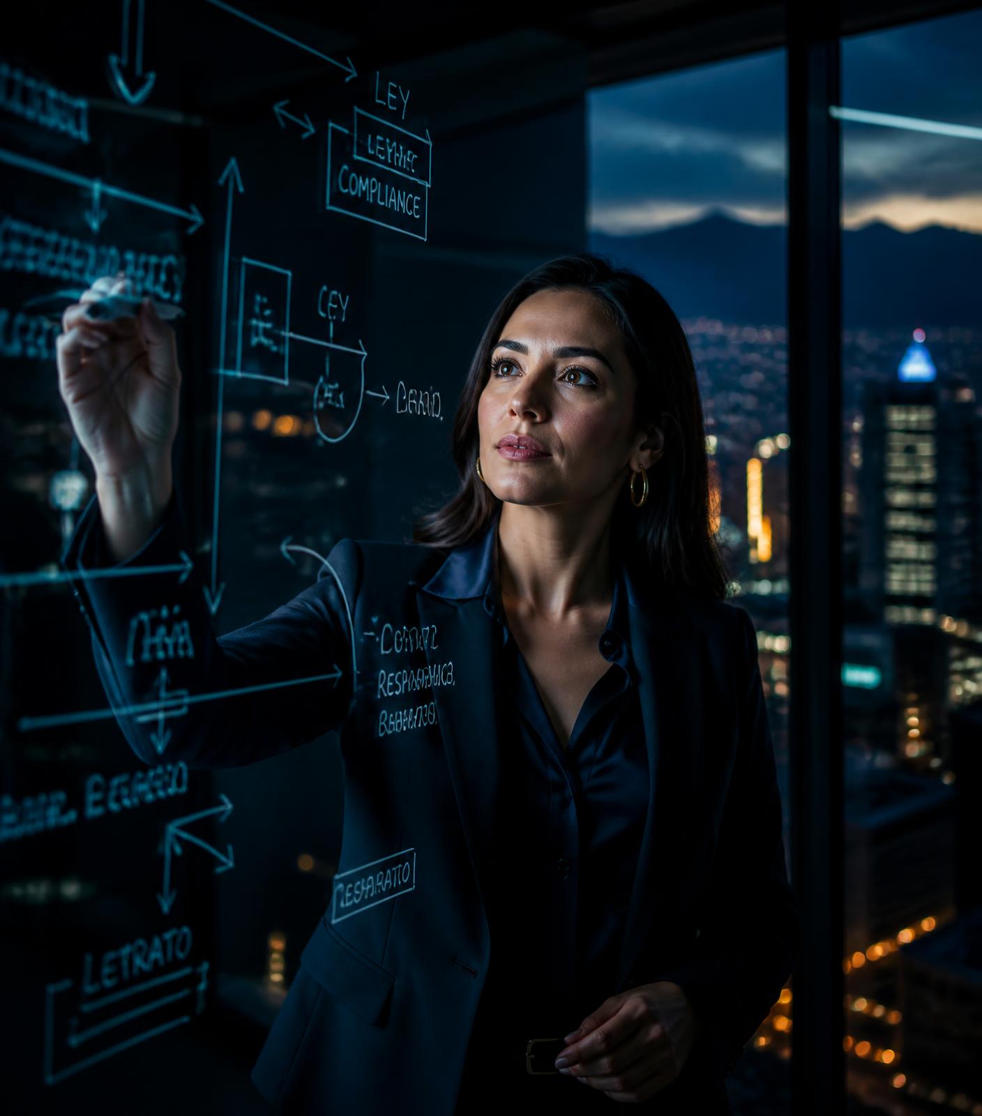 Abogada de Elite Legal Solutions estructurando una estrategia legal en Medellín